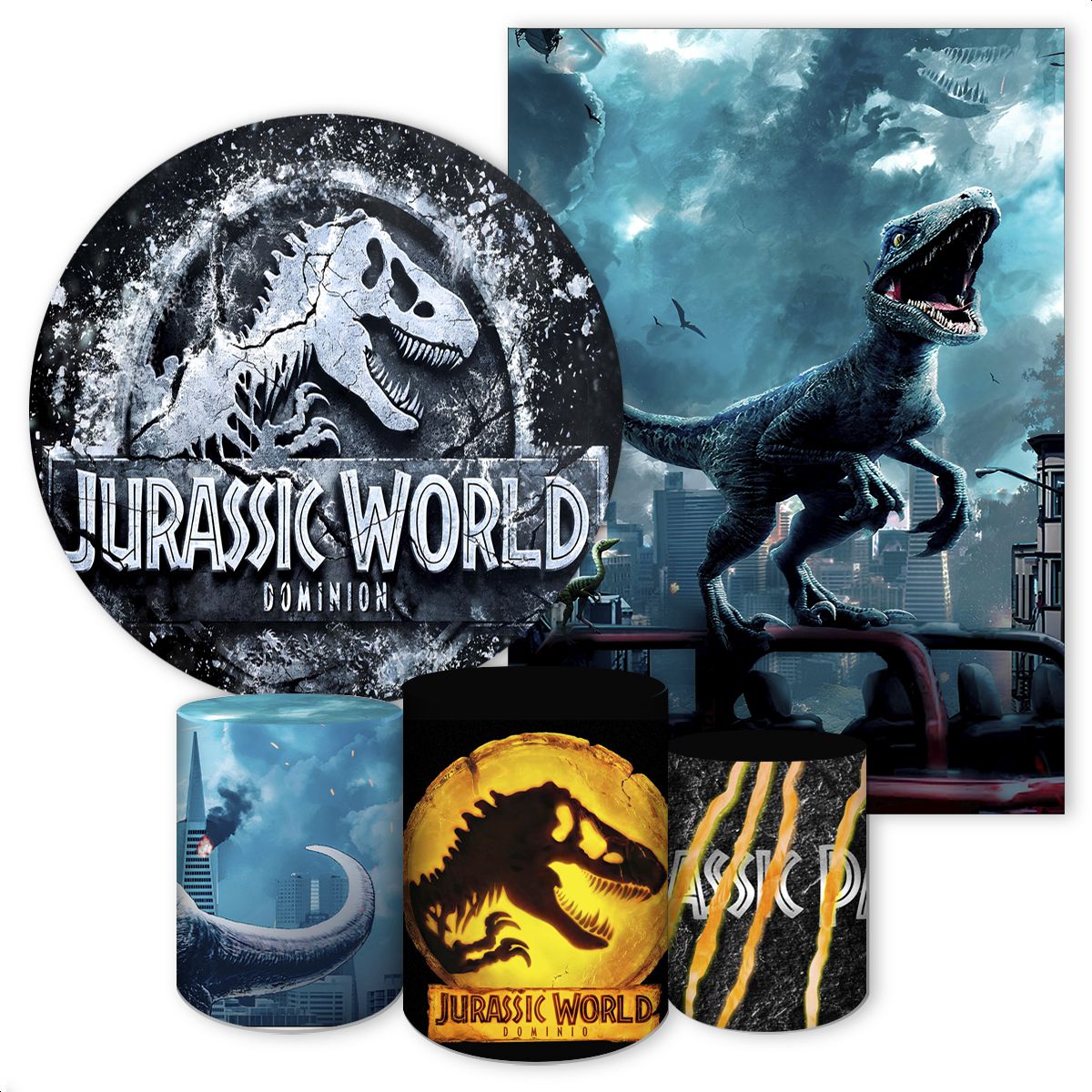 KIT 5 CAPAS DINOSSAURO - 64 - KIT 5 CAPAS 64 - Painel Festivo