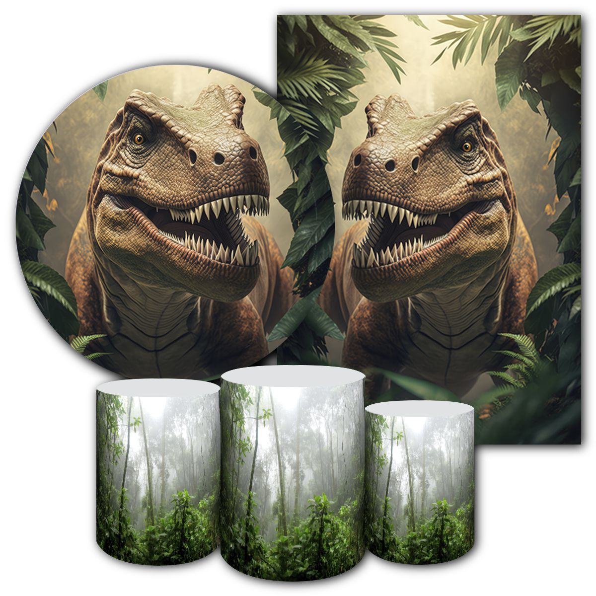 KIT 5 CAPAS DINOSSAURO - 3121 - KIT 5 CAPAS 3121 - Painel Festivo