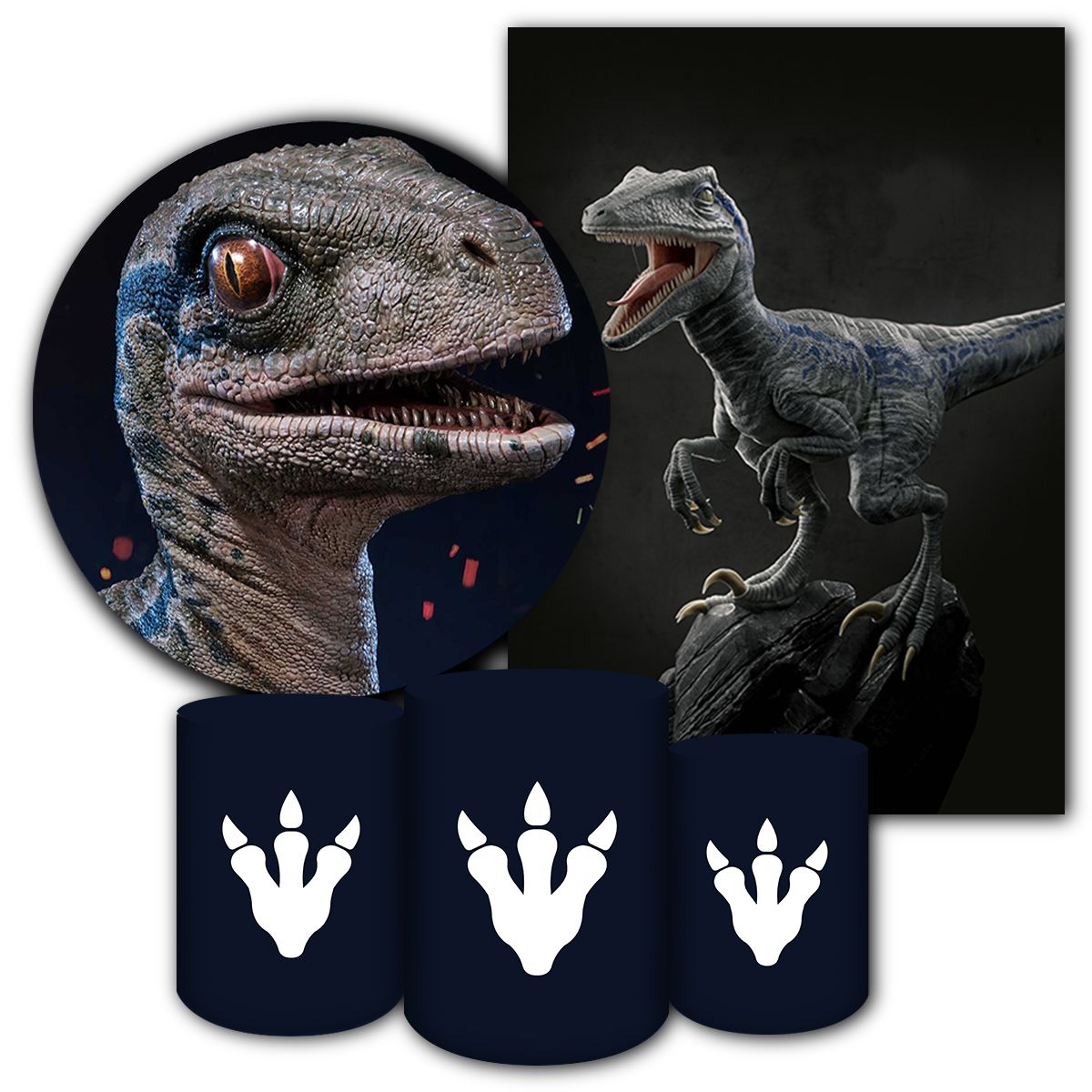 KIT 5 CAPAS DINOSSAURO - 3128 - KIT 5 CAPAS 3128 - Painel Festivo