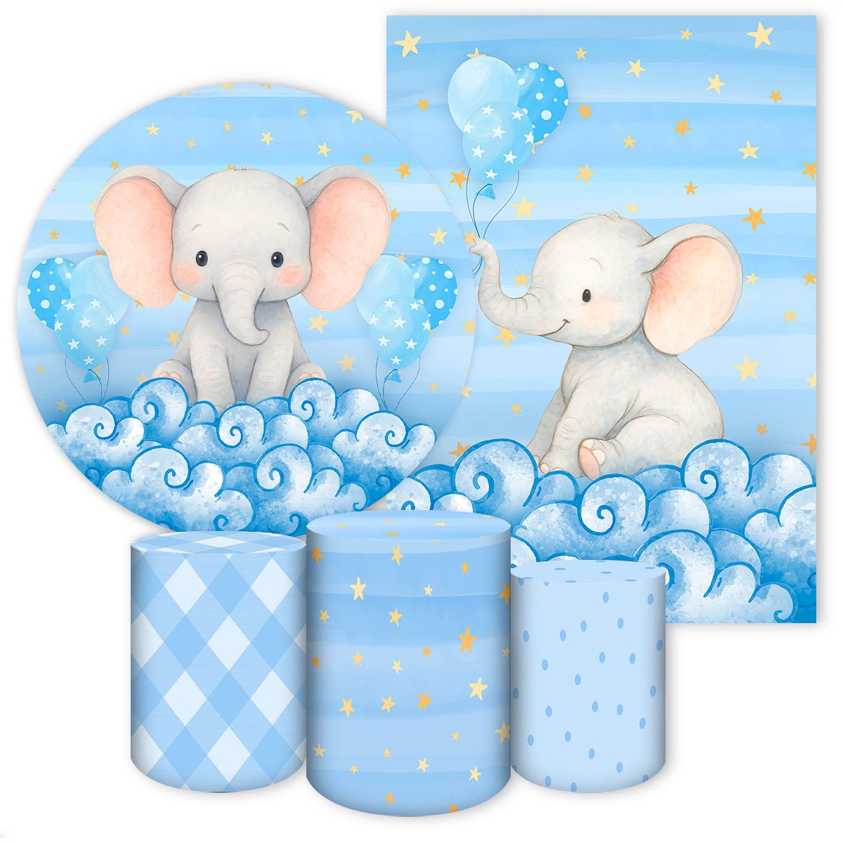 KIT 5 CAPAS ELEFANTINHO - 7115 - KIT 5 CAPAS 7115 - Painel Festivo