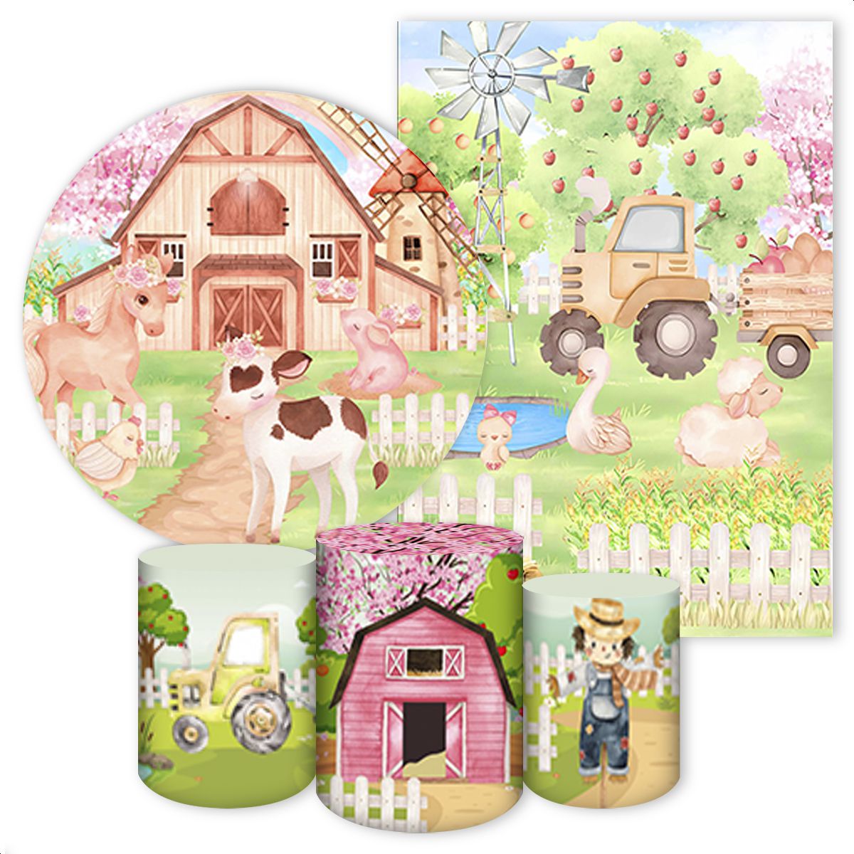 KIT 5 CAPAS FAZENDINHA - 80 - KIT 5 CAPAS 80 - Painel Festivo