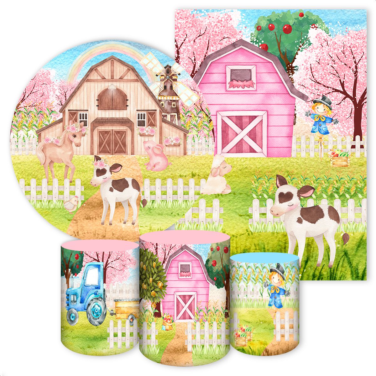 KIT 5 CAPAS FAZENDINHA - 199 - KIT 5 CAPAS 199 - Painel Festivo