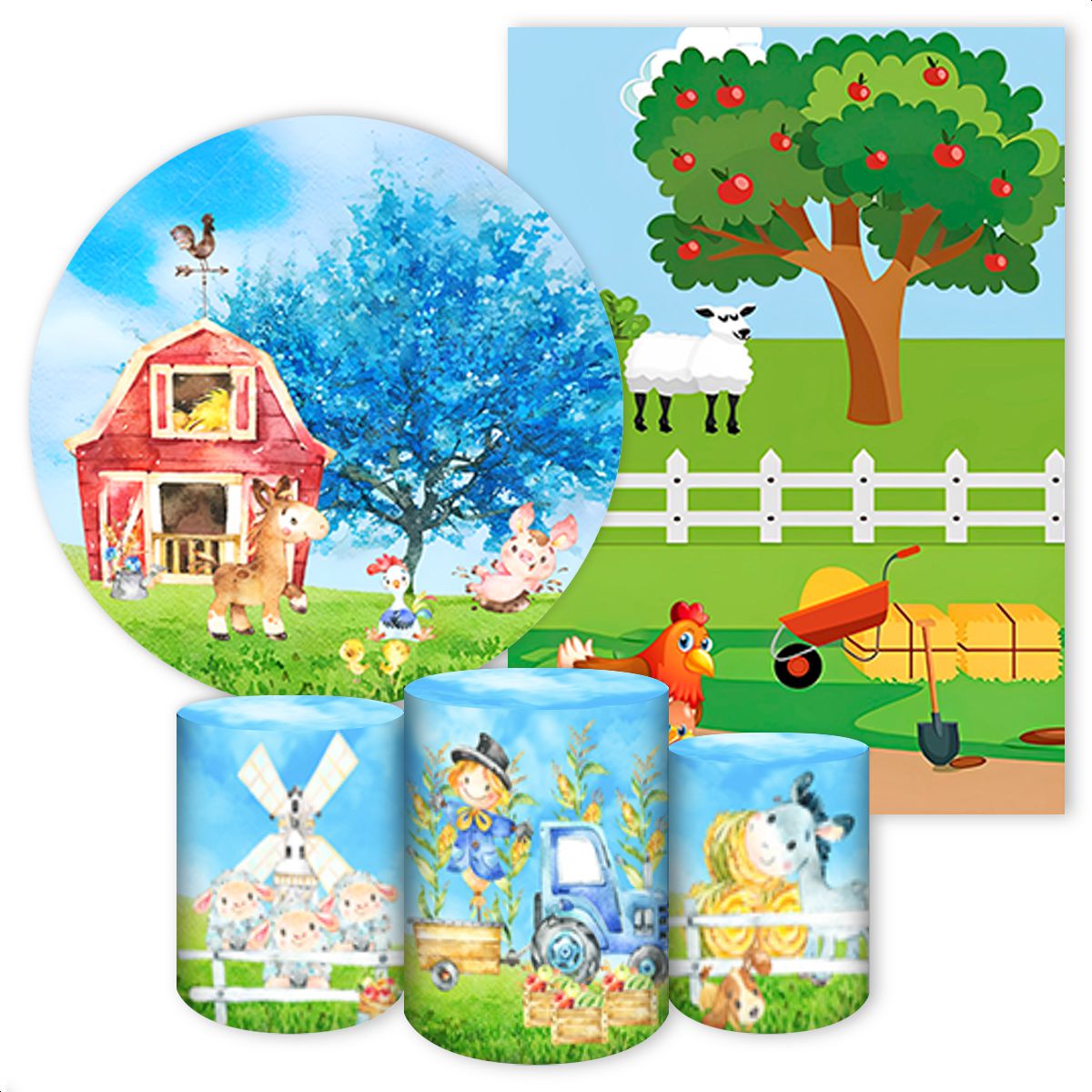 KIT 5 CAPAS FAZENDINHA - 248 - KIT 5 CAPAS 248 - Painel Festivo