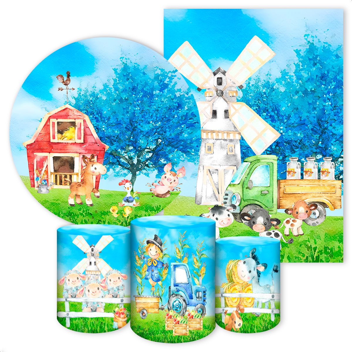 KIT 5 CAPAS FAZENDINHA - 313 - KIT 5 CAPAS 313 - Painel Festivo