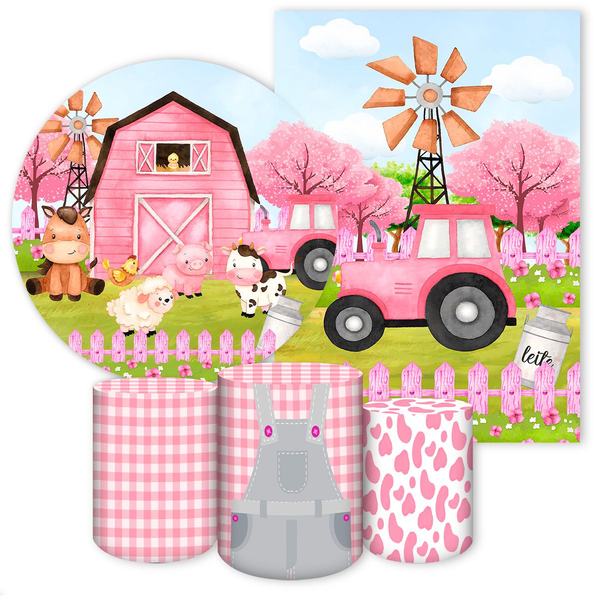 KIT 5 CAPAS FAZENDINHA - 7108 - KIT 5 CAPAS 7108 - Painel Festivo