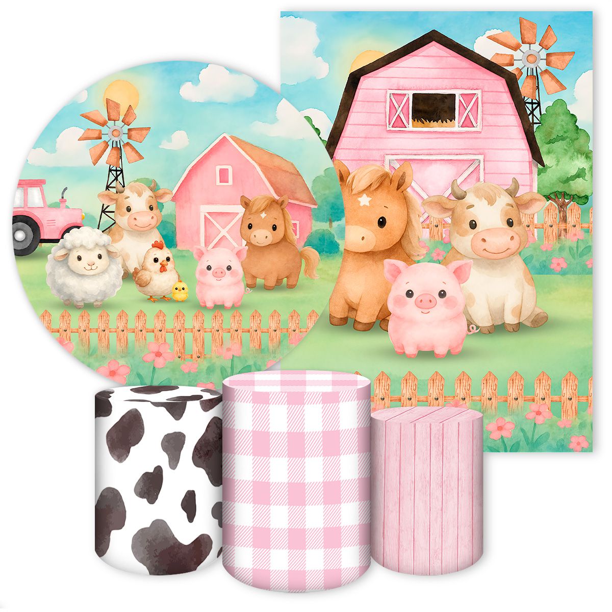 KIT 5 CAPAS FAZENDINHA - 7109 - KIT 5 CAPAS 7109 - Painel Festivo