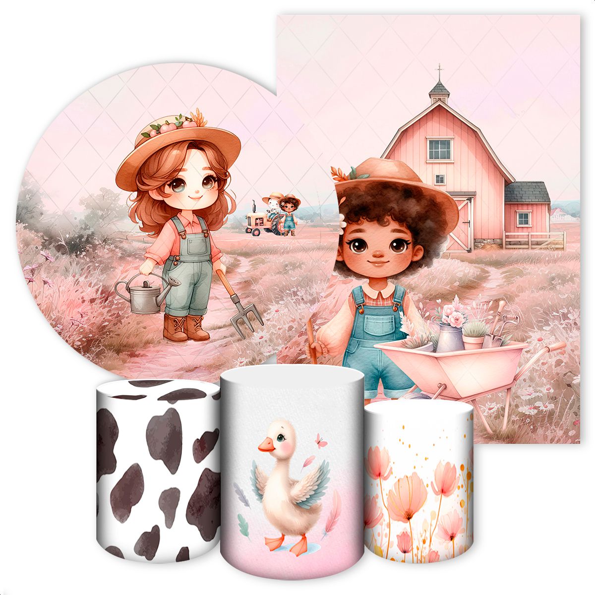 KIT 5 CAPAS FAZENDINHA - 2732 - KIT 5 CAPAS 2732 - Painel Festivo