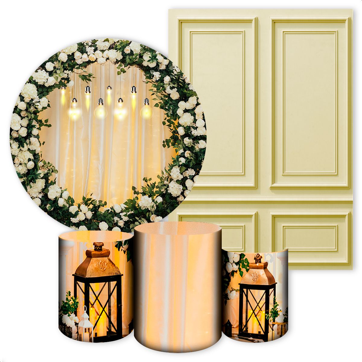 KIT 5 CAPAS FLORES - 2562 - KIT 5 CAPAS 2562 - Painel Festivo