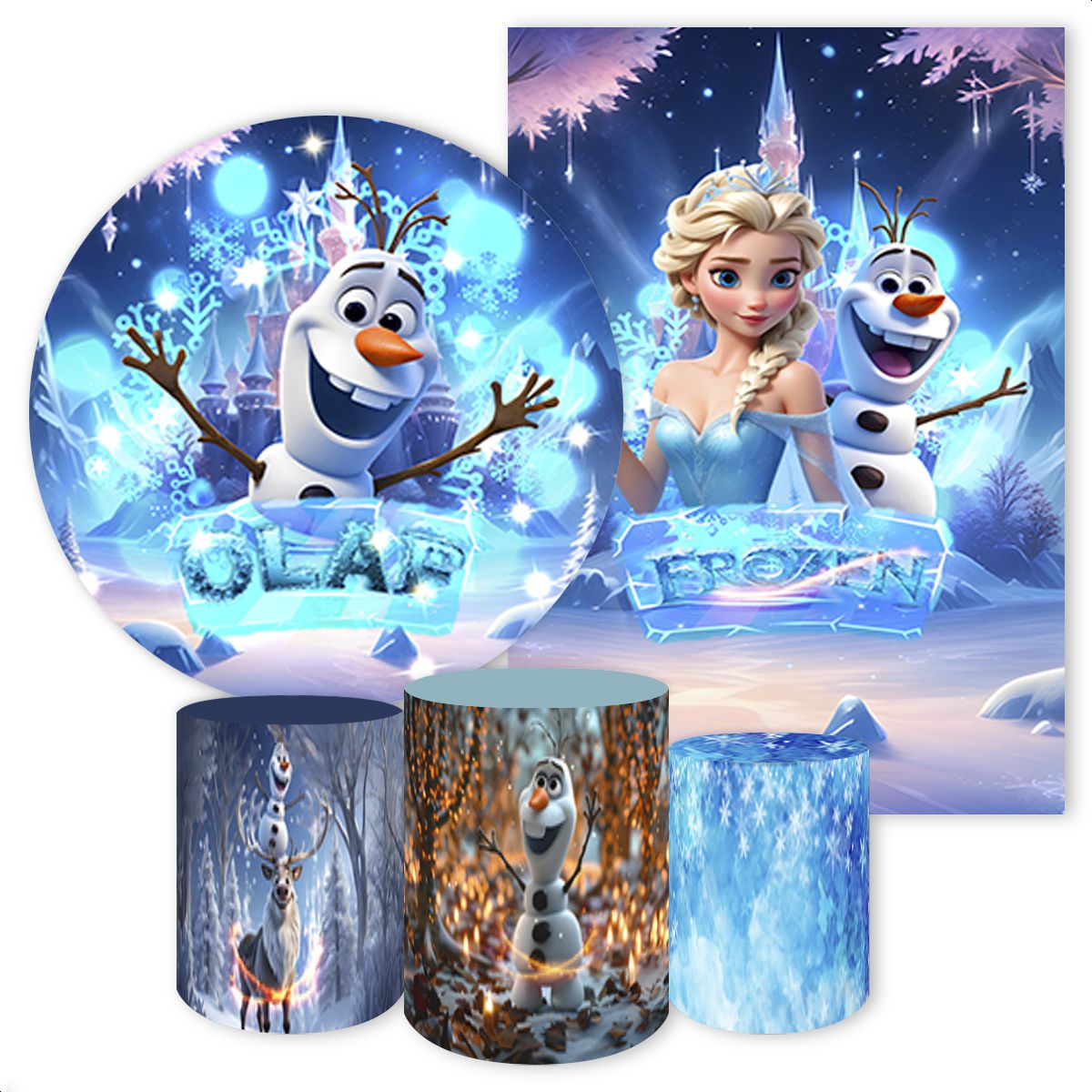 KIT 5 CAPAS FROZEN - 2706 - KIT 5 CAPAS 2706 - Painel Festivo