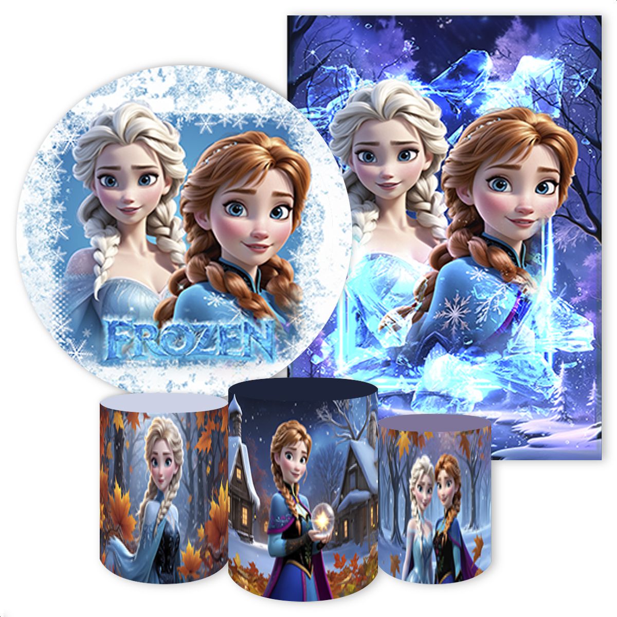 KIT 5 CAPAS FROZEN - 2707 - KIT 5 CAPAS 2707 - Painel Festivo
