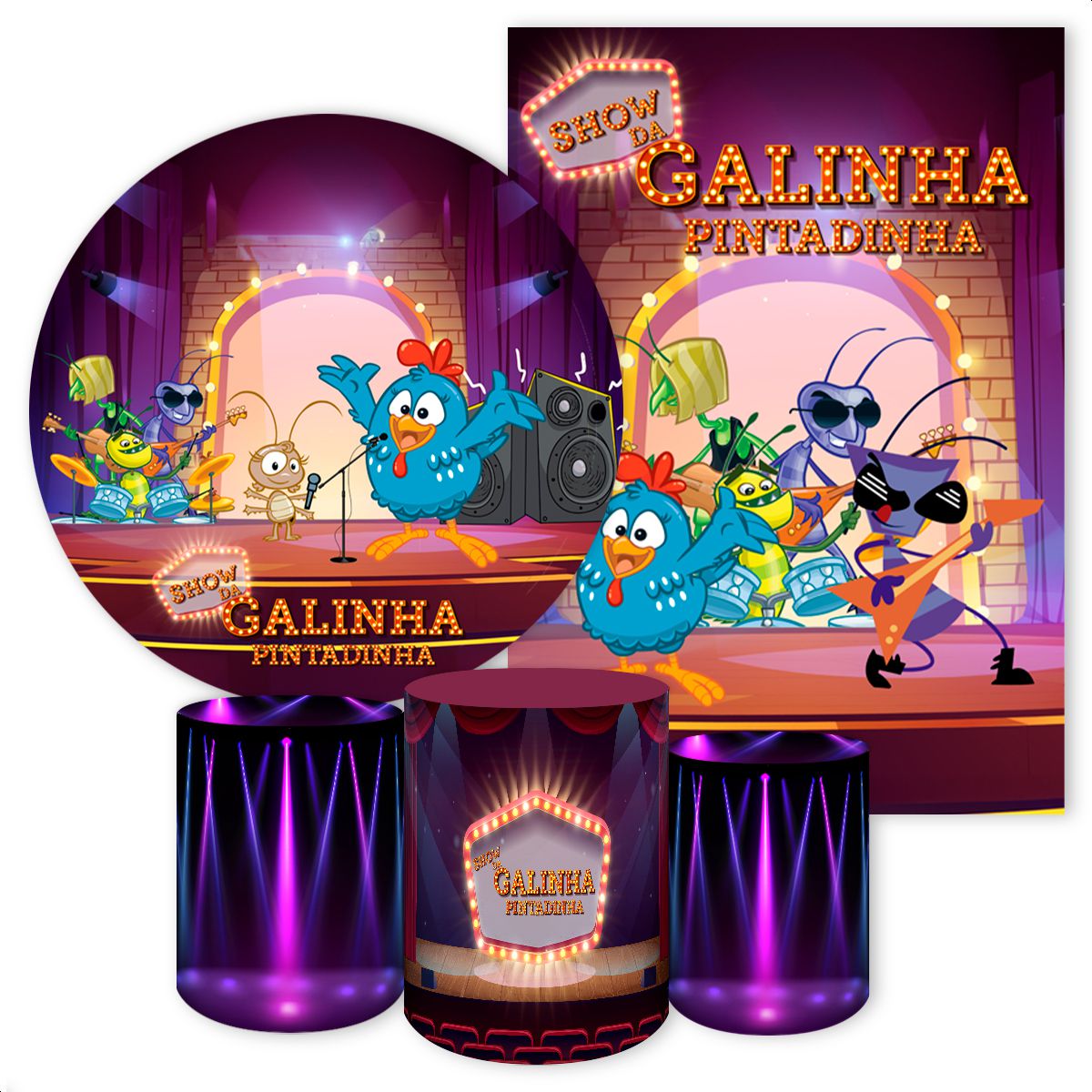 KIT 5 CAPAS GALINHA PINTADINHA - 2550 - KIT 5 CAPAS 2550 - Painel Festivo