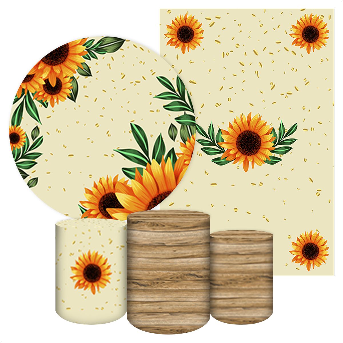 KIT 5 CAPAS GIRASSOL -5051 - KIT 5 CAPAS 5051 - Painel Festivo