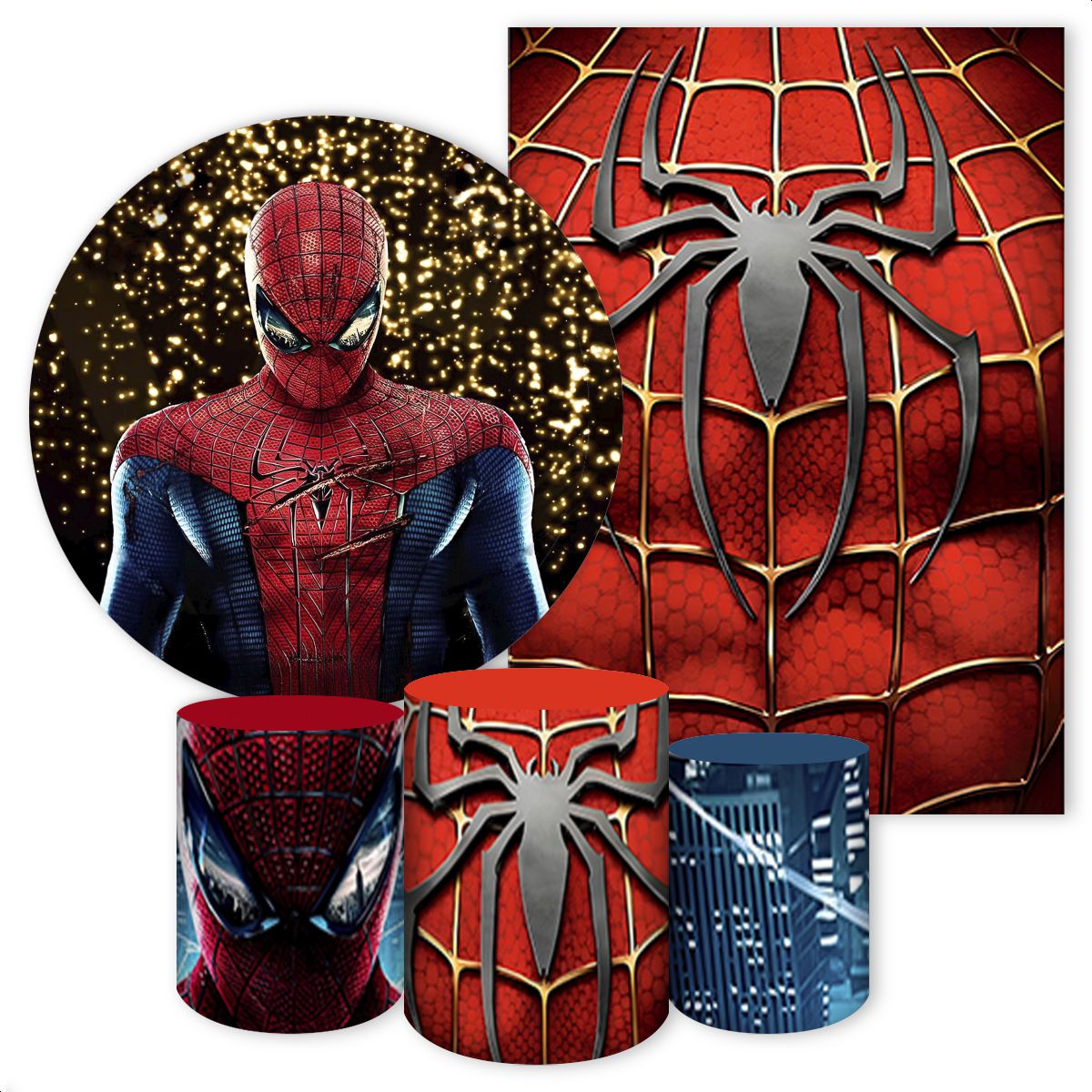 KIT 5 CAPAS HOMEM ARANHA - 4059 - KIT 5 CAPAS 4059 - Painel Festivo