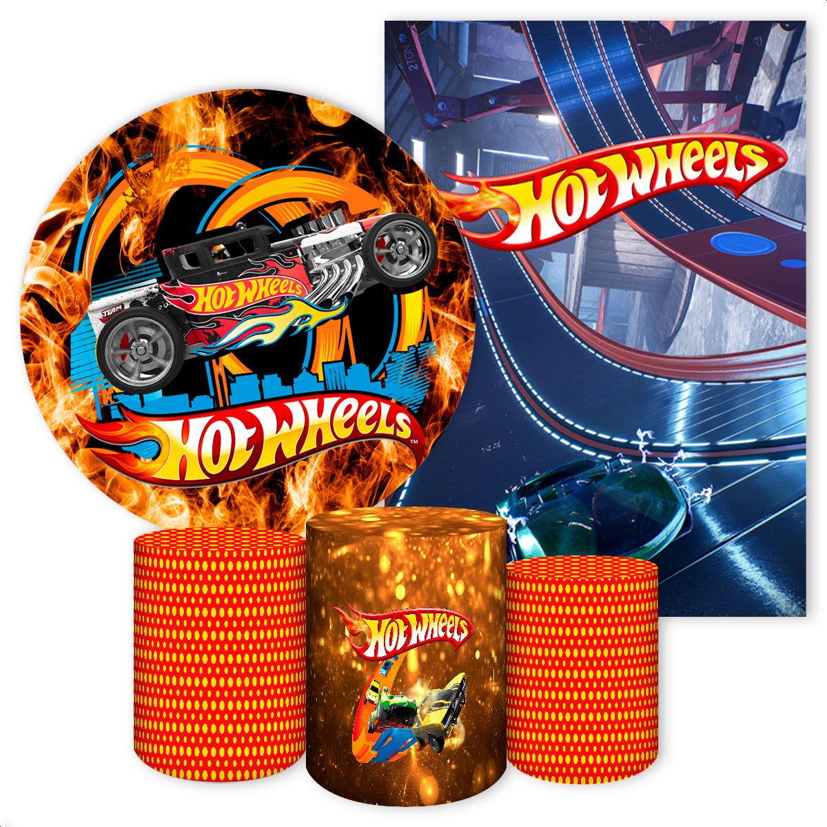 KIT 5 CAPAS HOTWHEELS - 2567 - KIT 5 CAPAS 2567 - Painel Festivo