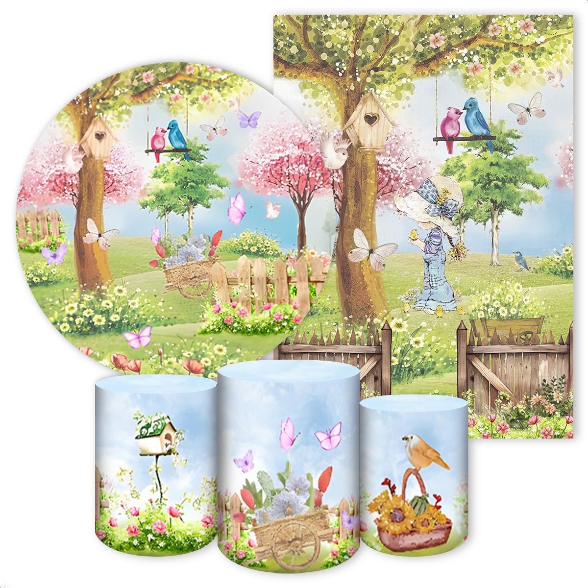 KIT 5 CAPAS JARDIM - 4051 - KIT 5 CAPAS 4051 - Painel Festivo