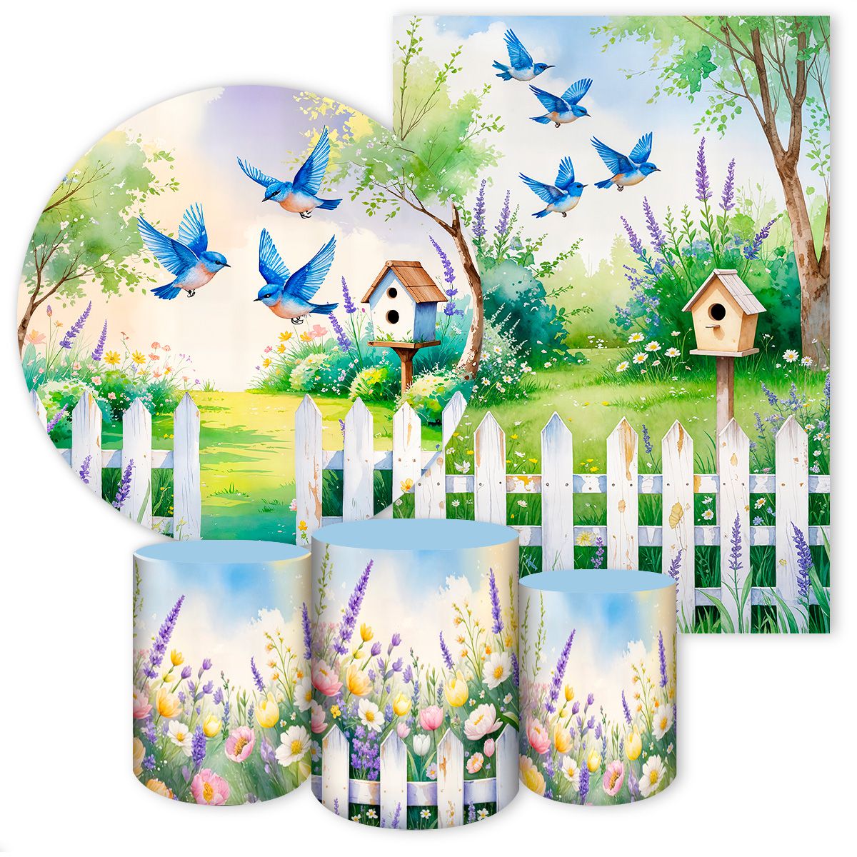 KIT 5 CAPAS JARDIM - 7034 - KIT 5 CAPAS 7034 - Painel Festivo