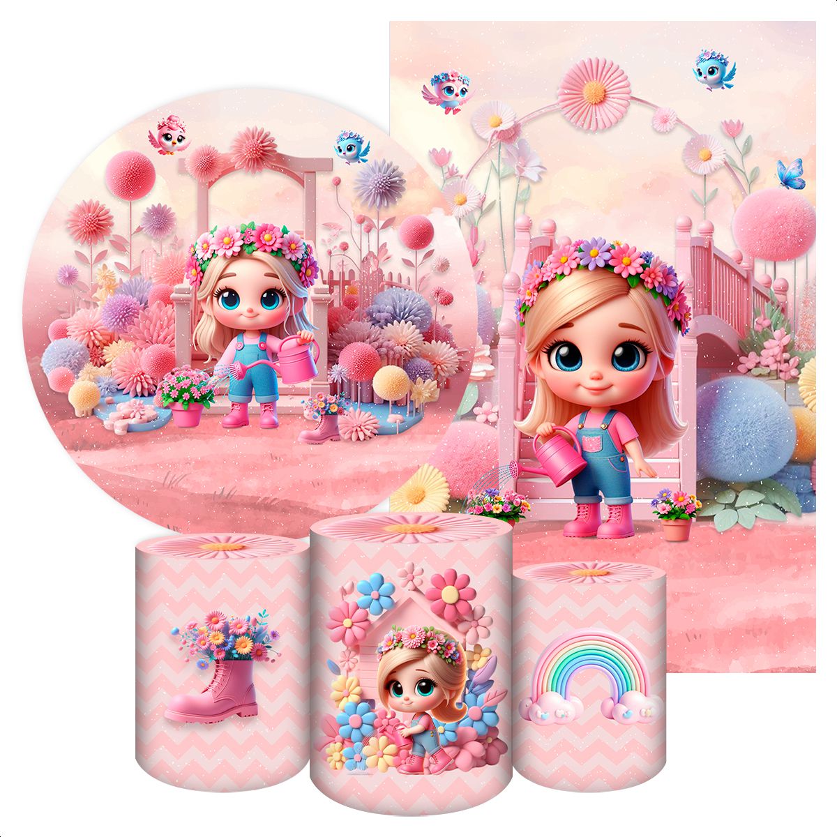 KIT 5 CAPAS JARDIM - 2218 - KIT 5 CAPAS 2218 - Painel Festivo