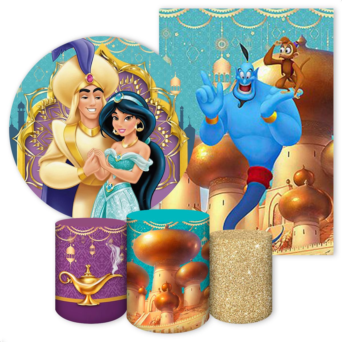 KIT 5 CAPAS JASMINE - 12 - KIT 5 CAPAS 12 - Painel Festivo