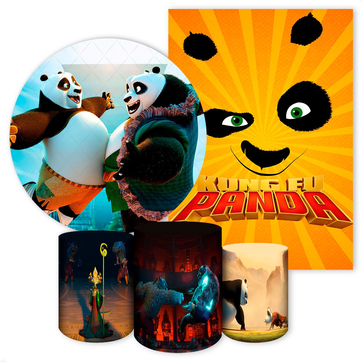 KIT 5 CAPAS KUNG FU PANDA - 2588 - KIT 5 CAPAS 2588 - Painel Festivo