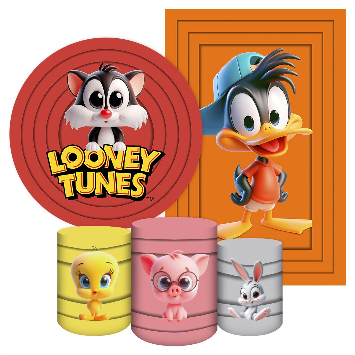 KIT 5 CAPAS LOONEY TUNES - 429 - KIT 5 CAPAS 429 - Painel Festivo