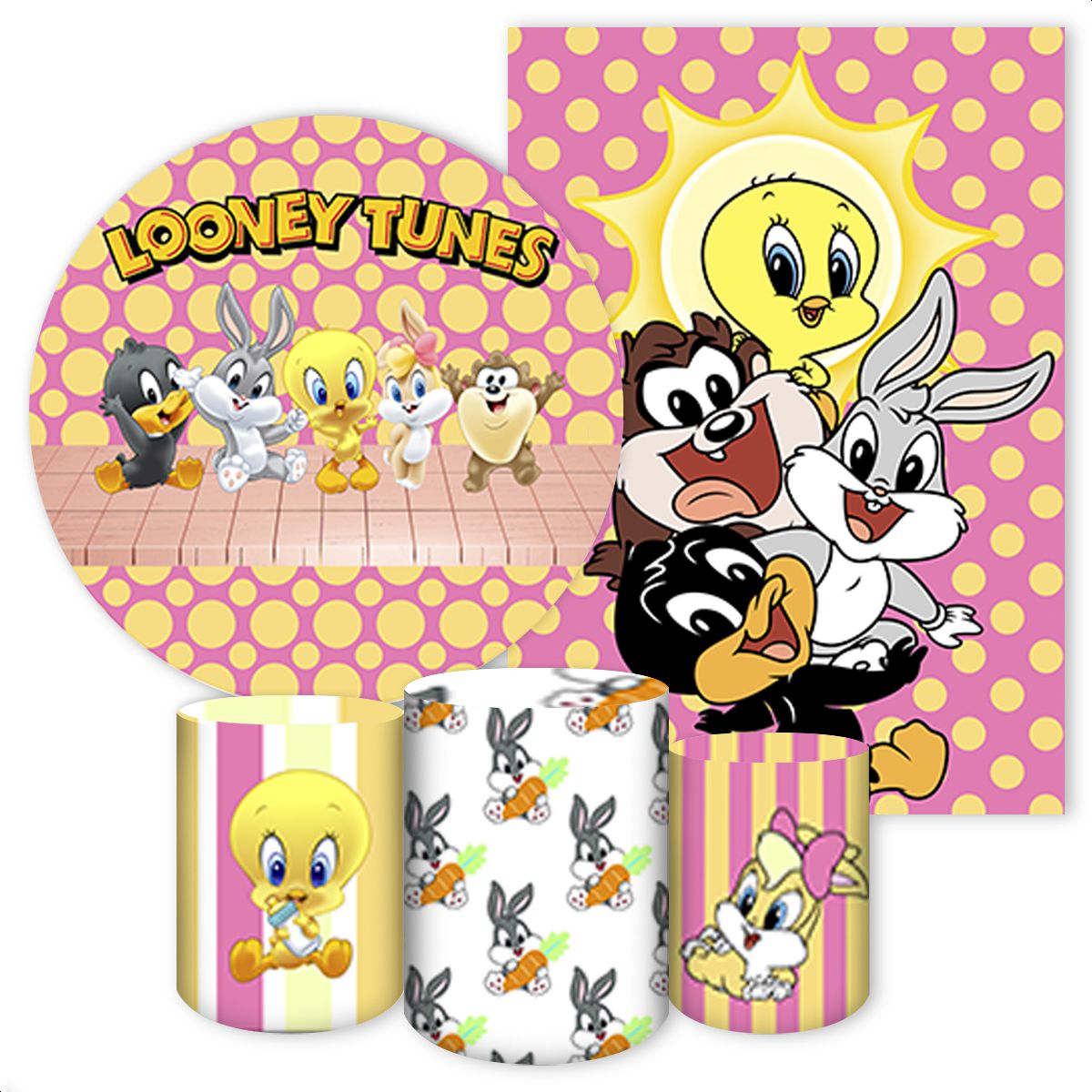 KIT 5 CAPAS LOONEY TUNES - 468 - KIT 5 CAPAS 468 - Painel Festivo
