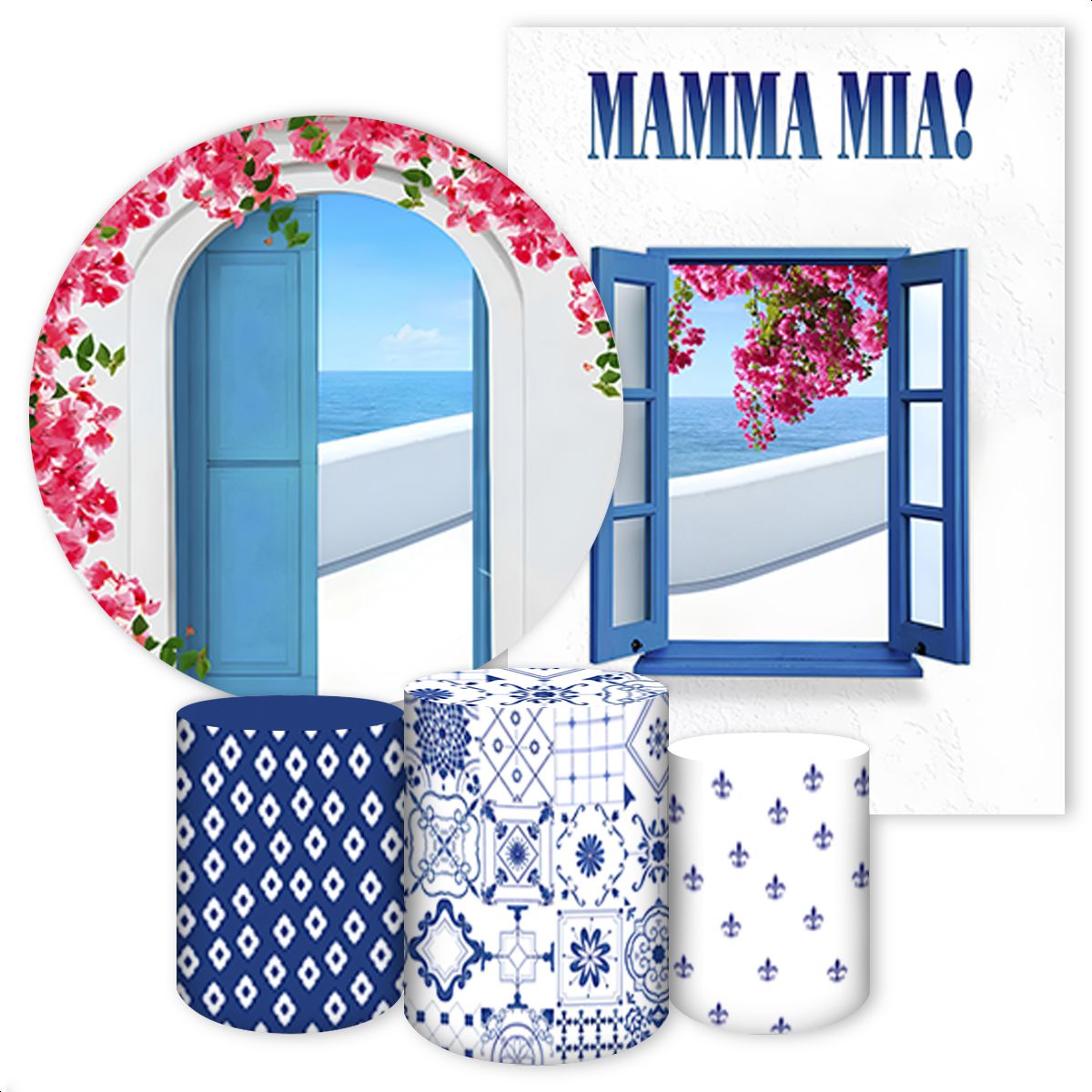 KIT 5 CAPAS MAMMA MIA - 4111 - KIT 5 CAPAS 4111 - Painel Festivo