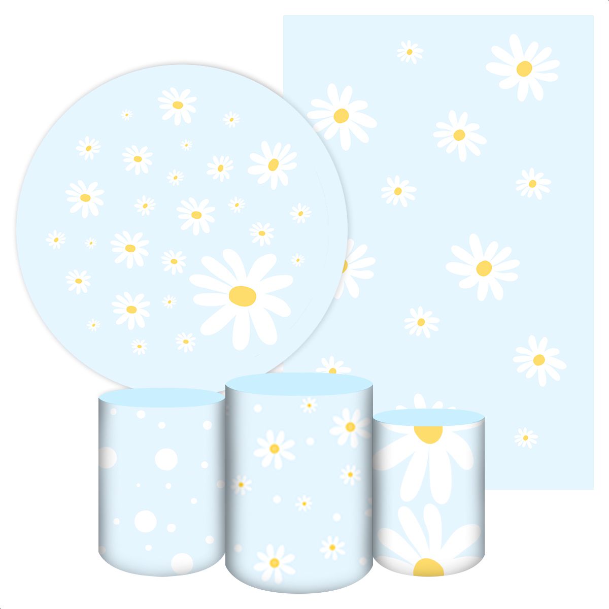 KIT 5 CAPAS MARGARIDAS - 2032 - KIT 5 CAPAS 2032 - Painel Festivo