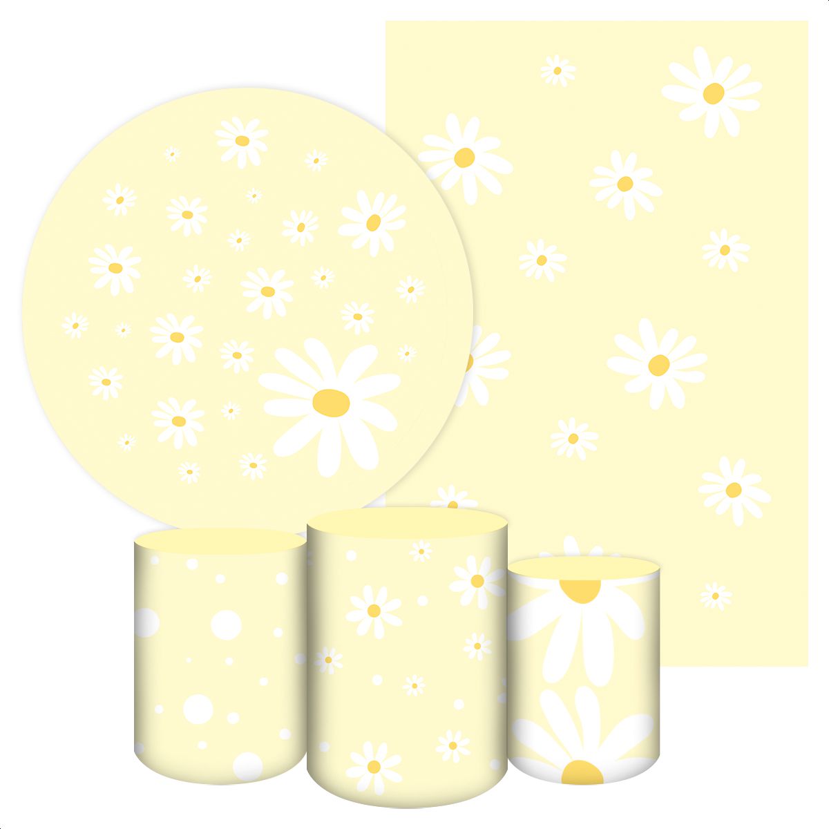 KIT 5 CAPAS MARGARIDAS - 2033 - KIT 5 CAPAS 2033 - Painel Festivo