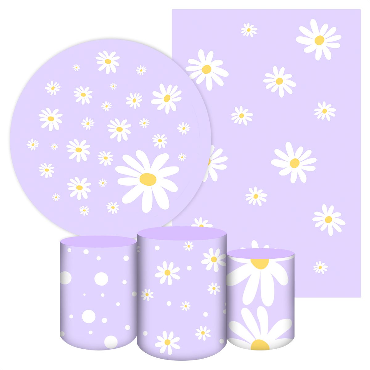 KIT 5 CAPAS MARGARIDAS - 2035 - KIT 5 CAPAS 2035 - Painel Festivo