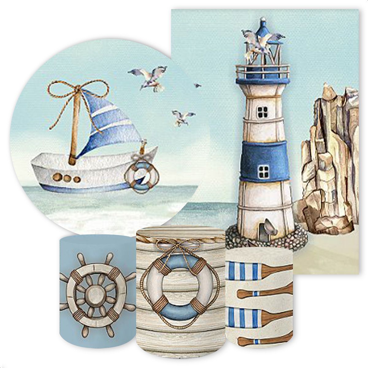 KIT 5 CAPAS MARINHEIRO - 121 - KIT 5 CAPAS 121 - Painel Festivo