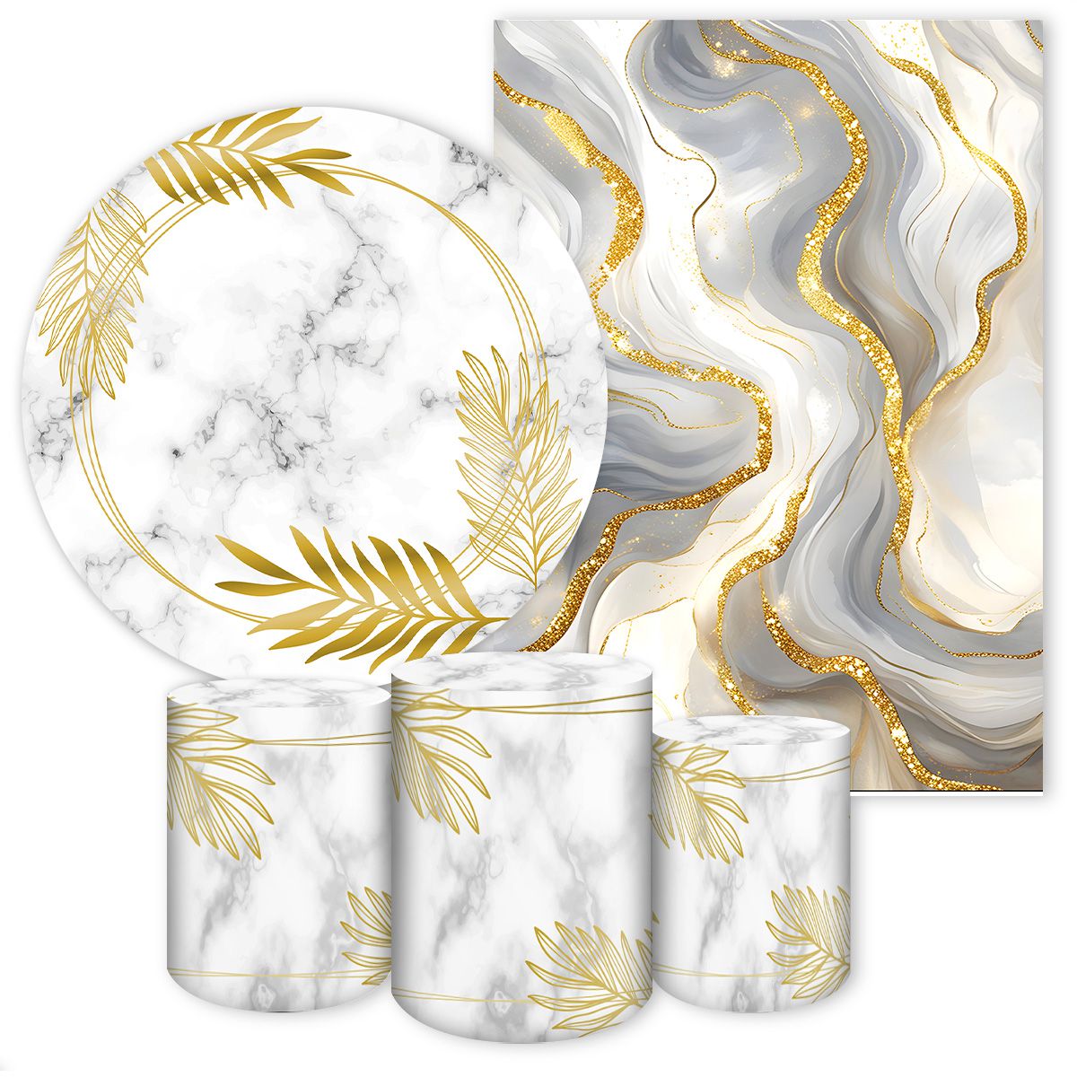 KIT 5 CAPAS MÁRMORE - 7016 - KIT 5 CAPAS 7016 - Painel Festivo