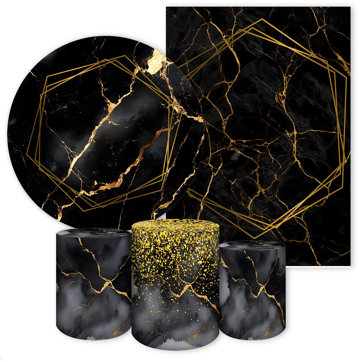 KIT 5 CAPAS MÁRMORE - 7018 - KIT 5 CAPAS 7018 - Painel Festivo