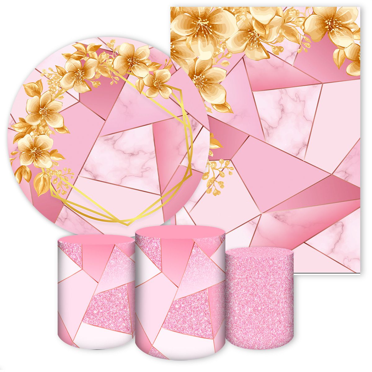 KIT 5 CAPAS MÁRMORE - 7019 - KIT 5 CAPAS 7019 - Painel Festivo