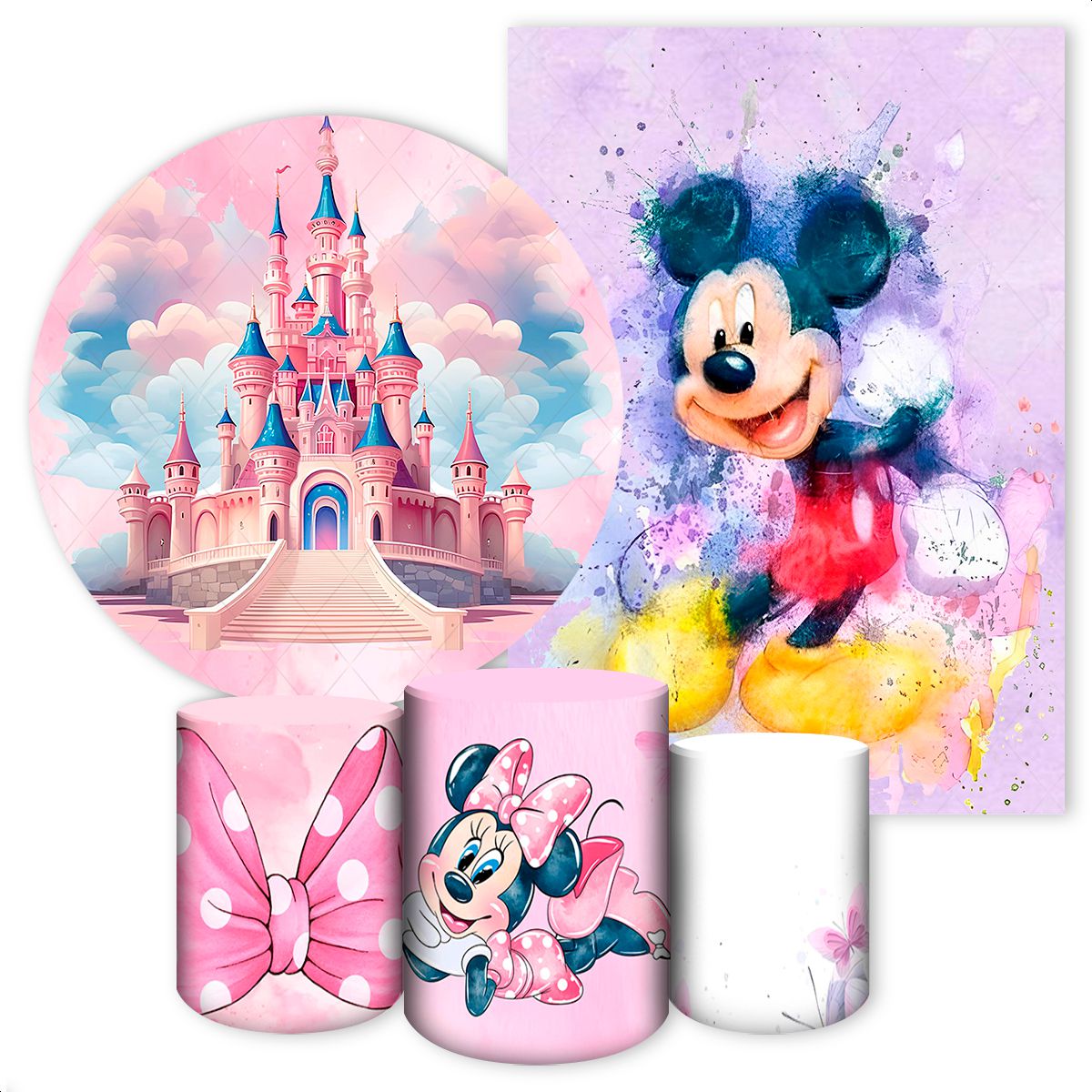 KIT 5 CAPAS MICKEY - 6015 - KIT 5 CAPAS 6015 - Painel Festivo