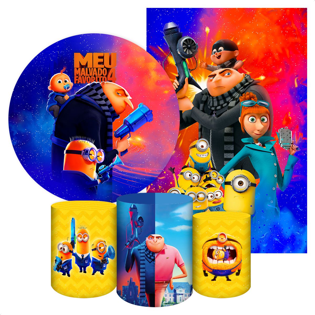 KIT 5 CAPAS MEU MALVADO FAVORITO - 2219 - KIT 5 CAPAS 2219 - Painel Festivo