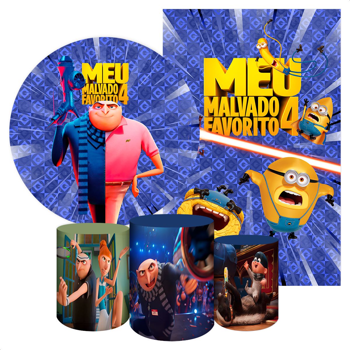 KIT 5 CAPAS MEU MALVADO FAVORITO - 2220 - KIT 5 CAPAS 2220 - Painel Festivo