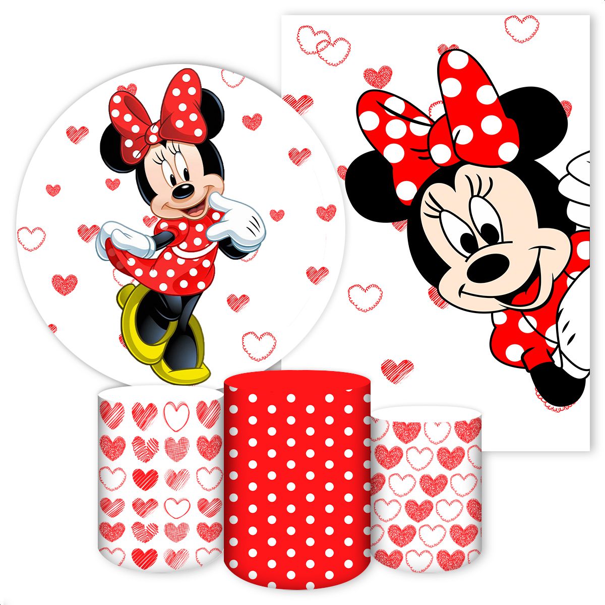 KIT 5 CAPAS MINNIE - 380 - KIT 5 CAPAS 380 - Painel Festivo