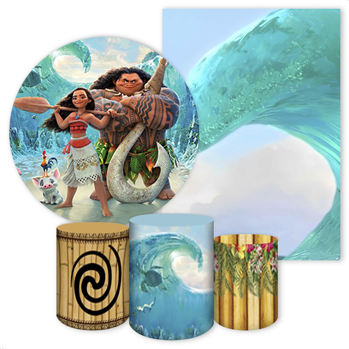 KIT 5 CAPAS MOANA - 145 - KIT 5 CAPAS 145 - Painel Festivo