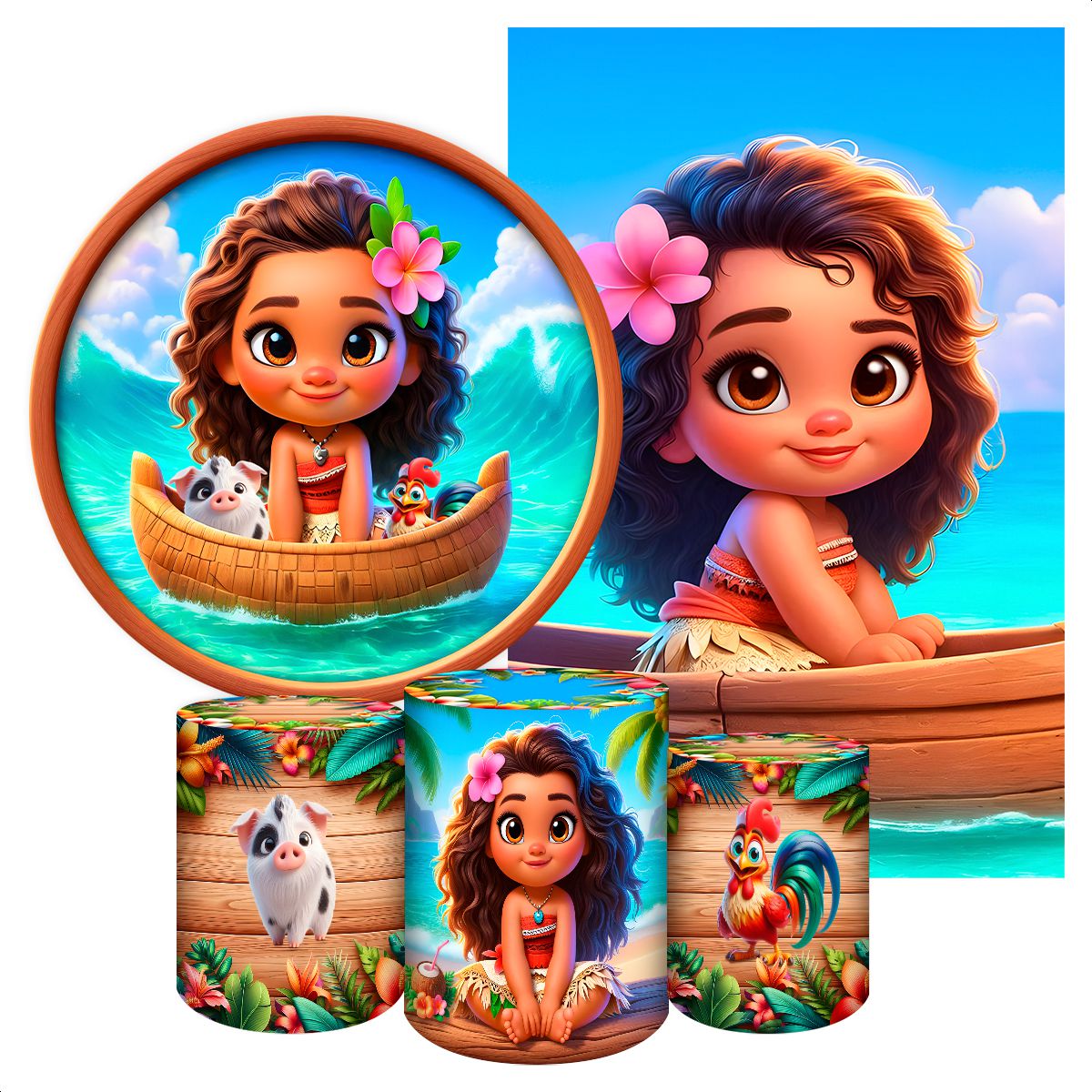 KIT 5 CAPAS MOANA - 2050 - KIT 5 CAPAS 2050 - Painel Festivo