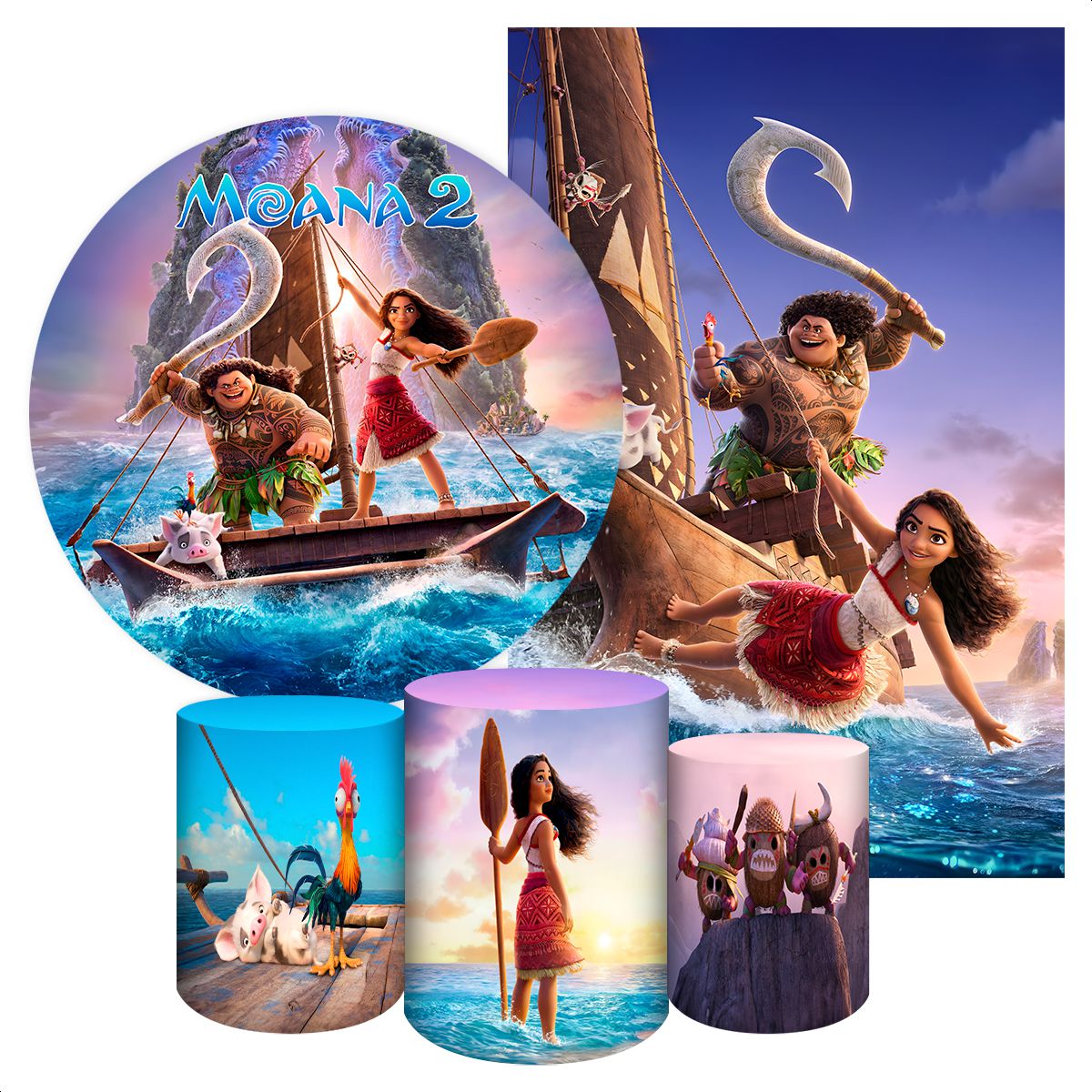 KIT 5 CAPAS MOANA - 2248 - KIT 5 CAPAS 2248 - Painel Festivo