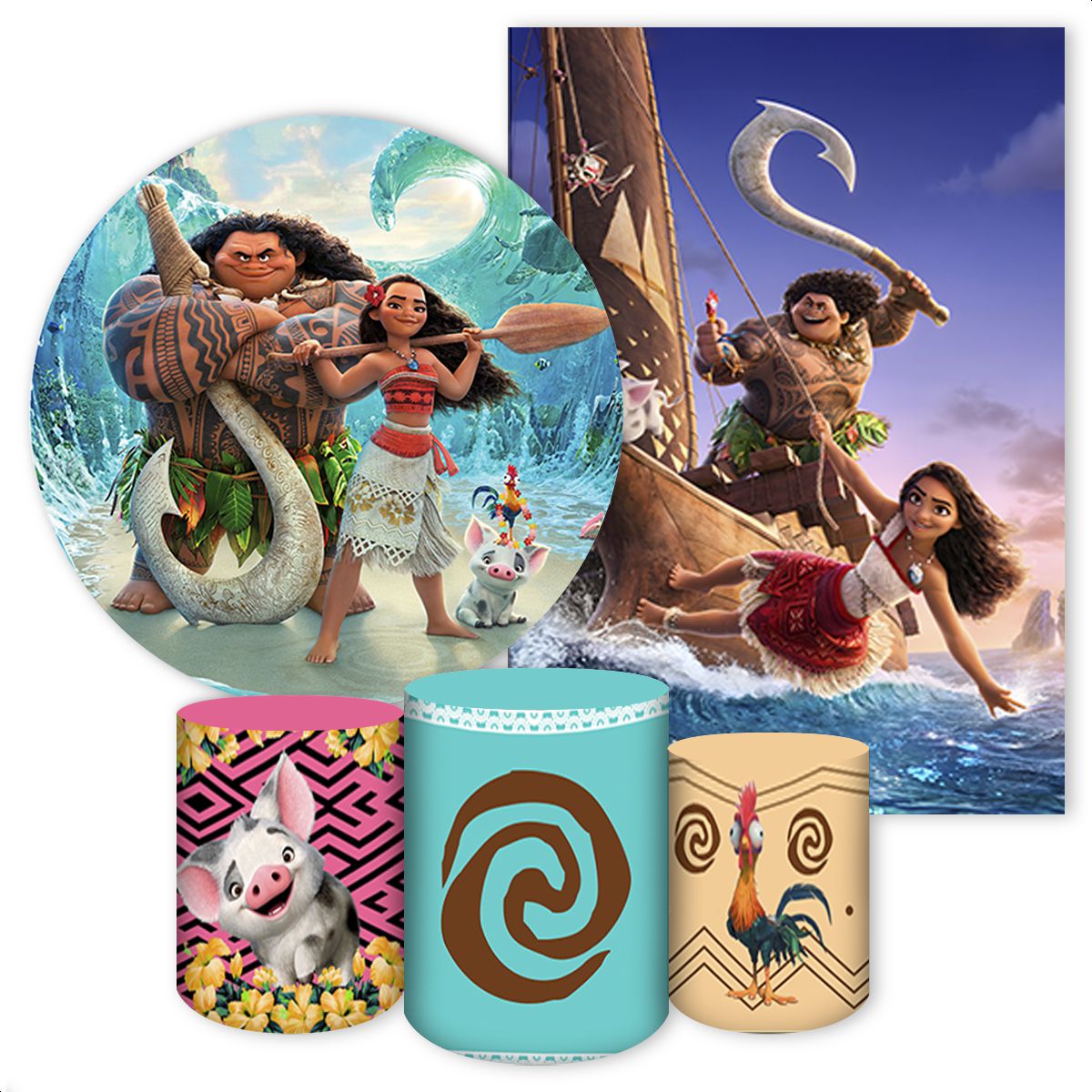 KIT 5 CAPAS MOANA - 4117 - KIT 5 CAPAS 4117 - Painel Festivo