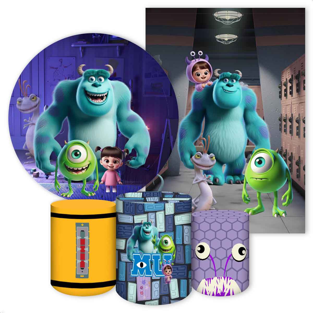 KIT 5 CAPAS MONSTROS S.A - 4597 - KIT 5 CAPAS 4597 - Painel Festivo