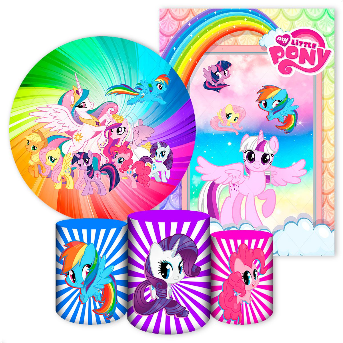 KIT 5 CAPAS MY LITTLE PONEY - 2644 - KIT 5 CAPAS 2644 - Painel Festivo