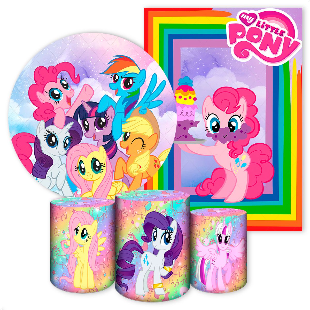 KIT 5 CAPAS MY LITTLE PONEY - 2645 - KIT 5 CAPAS 2645 - Painel Festivo