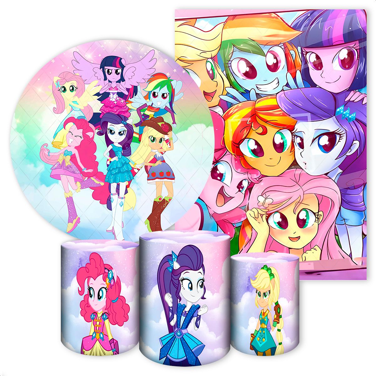 KIT 5 CAPAS MY LITTLE PONEY - 2648 - KIT 5 CAPAS 2648 - Painel Festivo