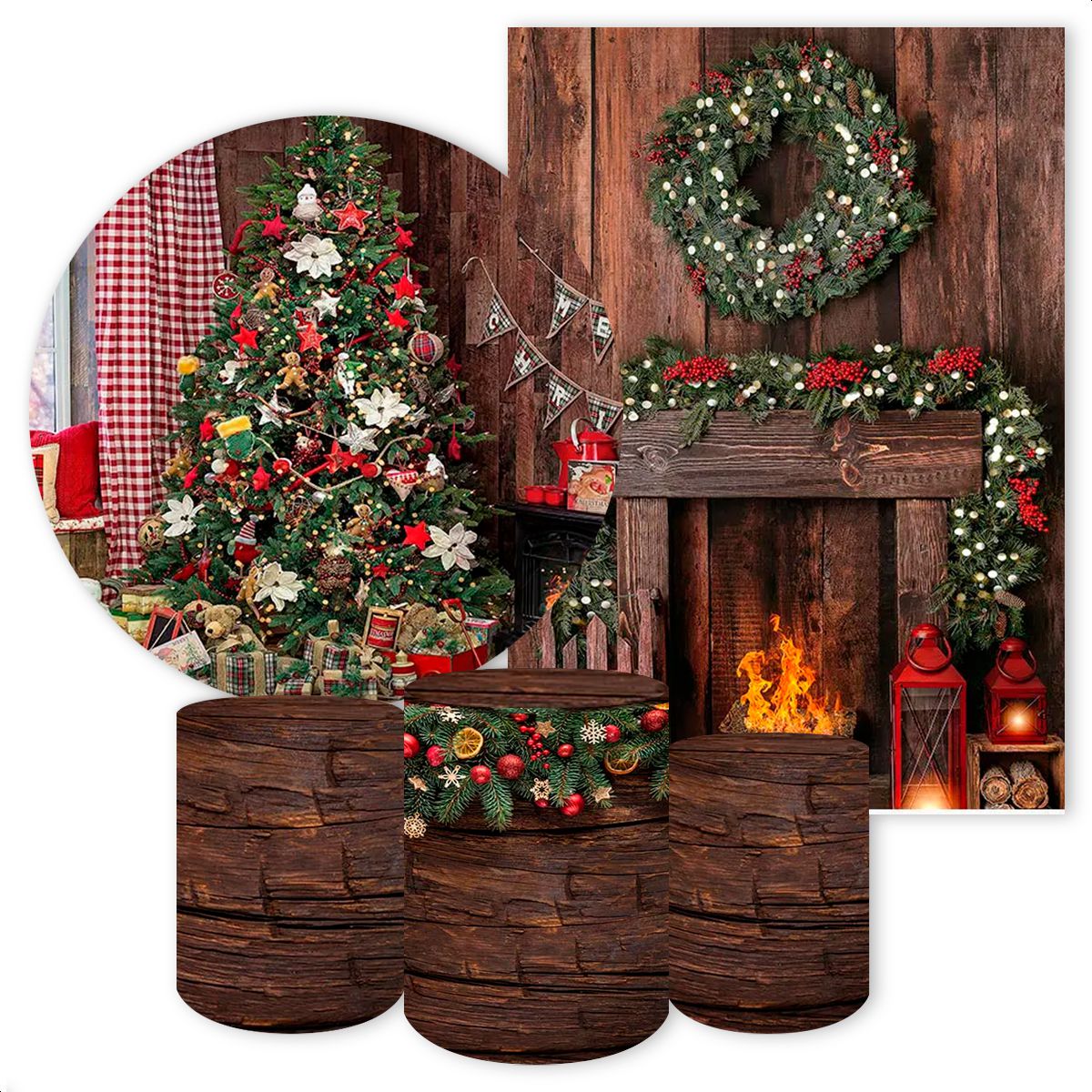 KIT 5 CAPAS NATAL - 160 - KIT 5 CAPAS 160 - Painel Festivo