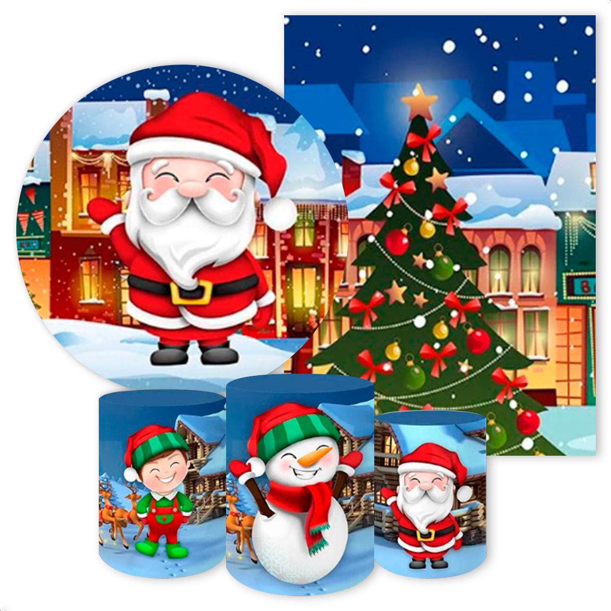 KIT 5 CAPAS NATAL - 326 - KIT 5 CAPAS 326 - Painel Festivo