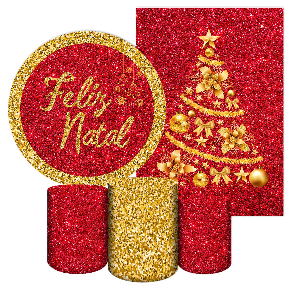 KIT 5 CAPAS NATAL - 376 - KIT 5 CAPAS 376 - Painel Festivo