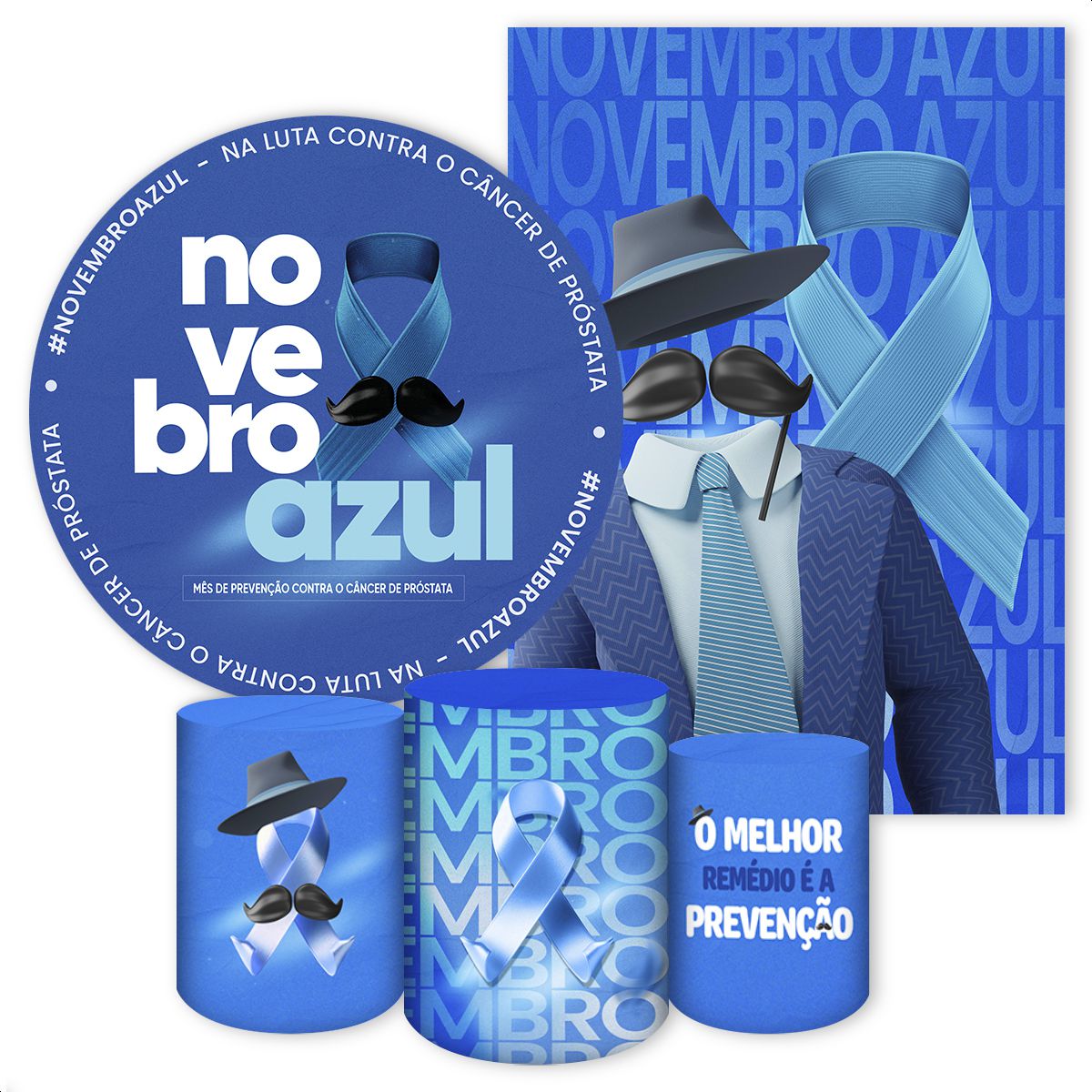 KIT 5 CAPAS NOVEMBRO AZUL - 4613 - KIT 5 CAPAS 4613 - Painel Festivo