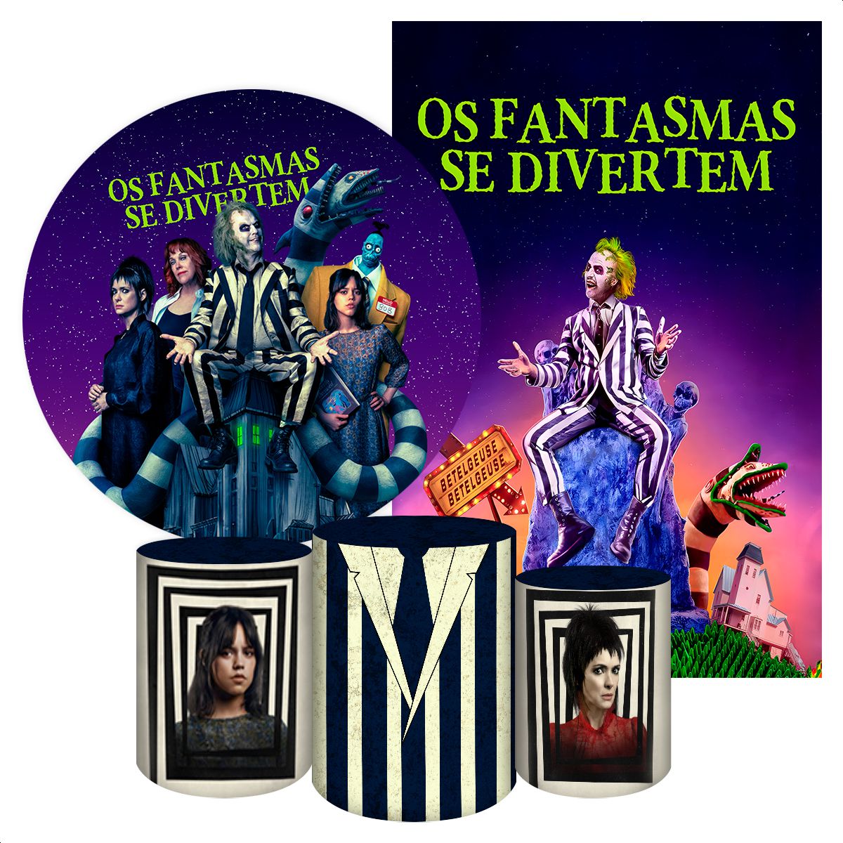 KIT 5 CAPAS OS FANTASMAS SE DIVERTEM - 2067 - KIT 5 CAPAS 2067 - Painel Festivo